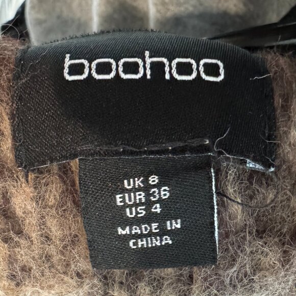 Brown Check Oversized Wool Coat - Picture 9 of 9